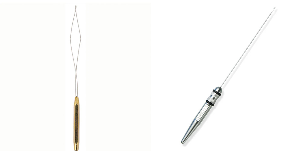 продеватели нити в бобинодержатель