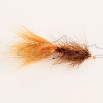 Нахлыстовый мушка стример с головкой коричневый Wooly Bugger -flyfishalex.ru